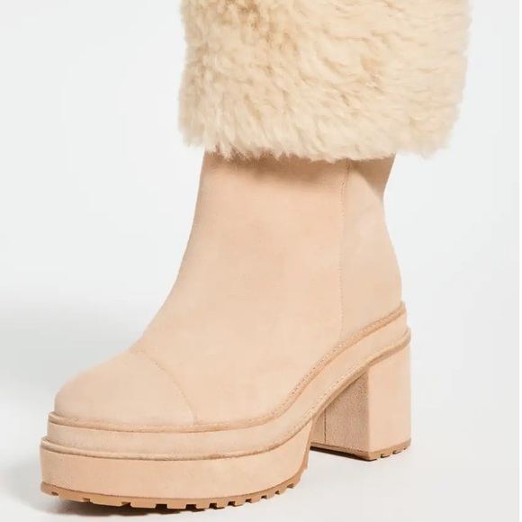 CULT GAIA SOMMAR SUEDE LEATHER/SHEARLING FOLD OVER STYLE BOOTS SIZE EU 39 - Picture 8 of 8